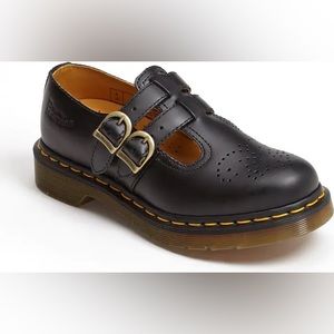 dr. marten mary jane style 8065 leather shoes thick rubber sole